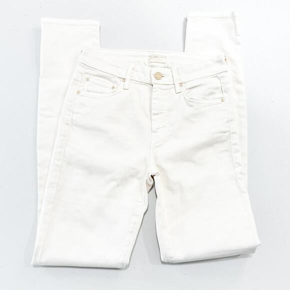Mother High Waisted Looker Soft Focus Off White Denim Jeans Size 25 - Picture 2 of 9